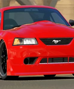 2000 Red Mustang Sport Car Paint By Numbers