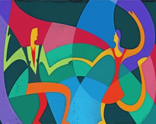 Abstract Swing Dancers Paint By Numbers