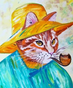 Aesthetic Van Gogh Cat Paint By Numbers