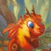 Baby Dragon And Acorn Paint By Numbers