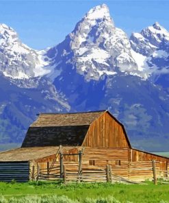 Barns Grand Tetons Paint By Numbers