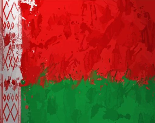 Belarusian Flag Art Paint By Numbers