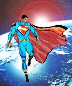 Black Superman Calvin Ellis Paint By Numbers