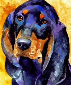 Black And Tan Coonhound Art Paint By Numbers