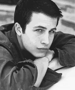 Black And White American Actor Dylan Minnette - Paint By Numbers