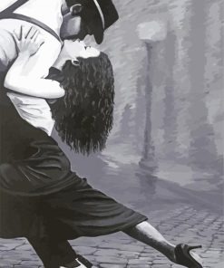 Black And White Couple Dancing Paint By Numbers