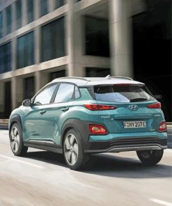 Blue Hyundai Kona Car Paint By Numbers