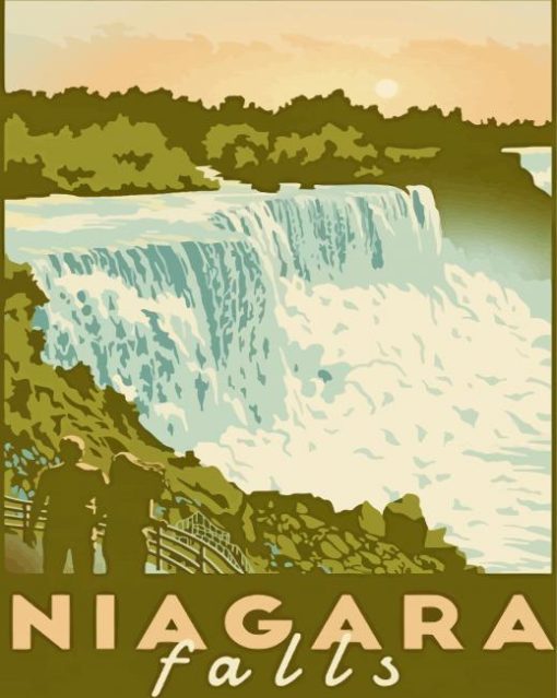 Canada Nigara Falls Poster Paint By Numbers