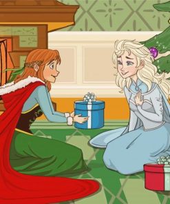 Disney Christmas Characters Art Paint By Numbers