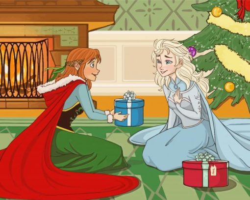 Disney Christmas Characters Art Paint By Numbers