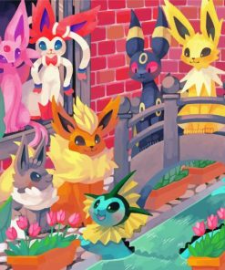 Eeveelutions Anime Paint By Numbers