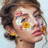 Face With Colorful Flowers Paint By Numbers