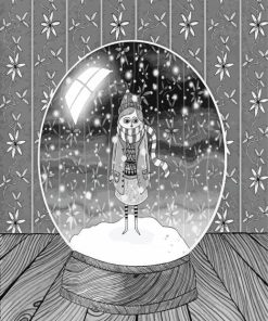 Girl In Snow Globe Paint By Numbers