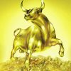 Gold Bull Paint By Numbers