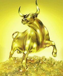 Gold Bull Paint By Numbers