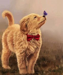 Golden Puppy Art Paint By Numbers