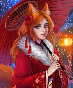 Human Fox Girl Anime Paint By Numbers