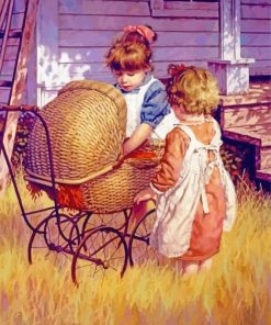 Little Vintage Children Paint By Numbers