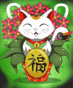 Maneki Neko Cat Paint By Numbers