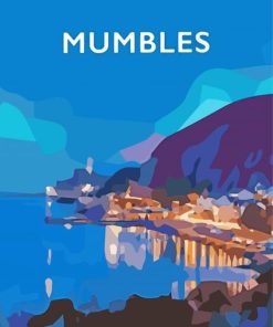 Mumbles Swansea Poster Paint By Numbers