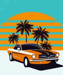 Palm Trees With Car Paint By Numbers