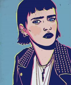 Pop Art Rock Girl Paint By Numbers