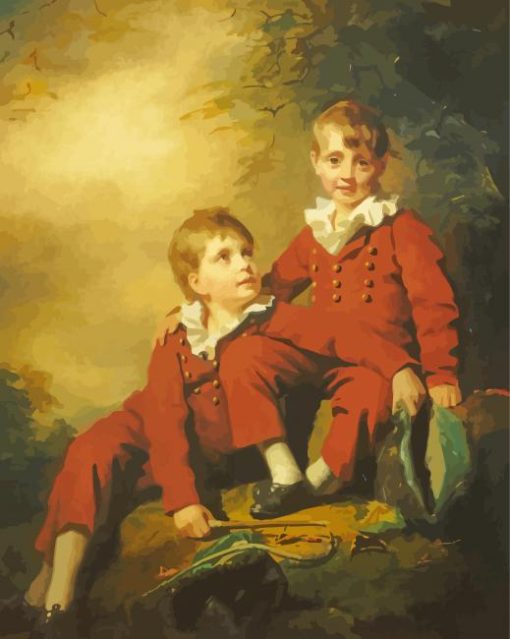 Portrait Of The Binning Children By Henry Raeburn Paint By Numbers