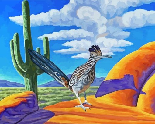 Roadrunner Desert Bird Paint By Numbers