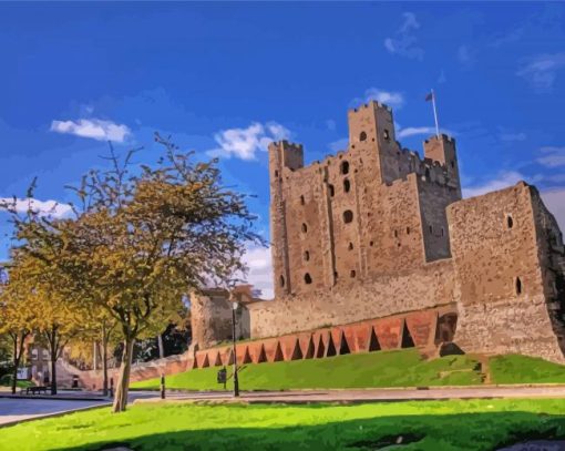 Rochester Castle Building England Paint By Numbers