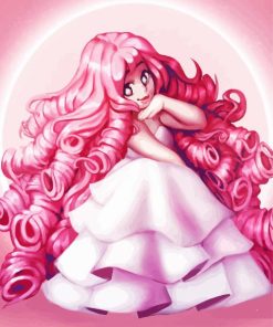 Rose Quartz Cartoon Art Paint By Numbers