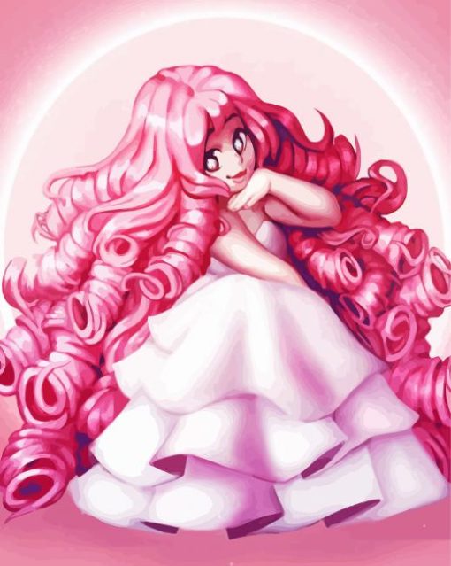 Rose Quartz Cartoon Art Paint By Numbers