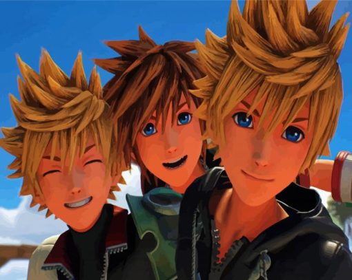 Roxas And His Friends Paint By Numbers