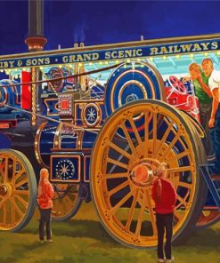 The Steam Traction Engine Paint By Numbers