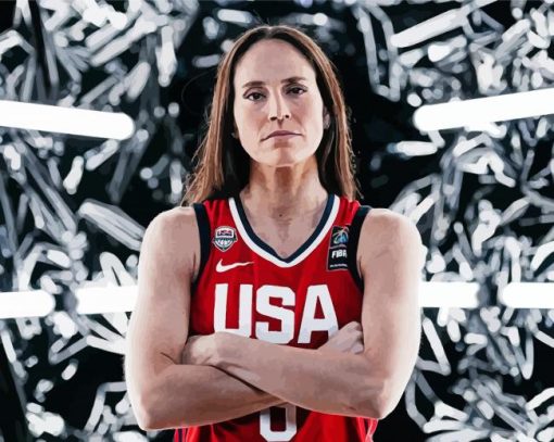 United States Womens National Basketball Player Paint By Numbers