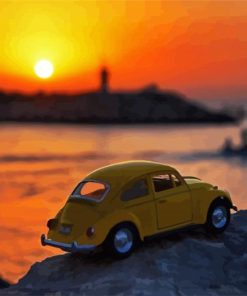 VW Car Sunset Paint By Numbers