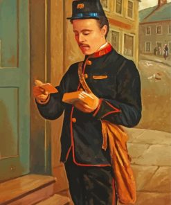 Victorian Postman Paint By Numbers