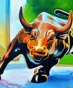 Wall Street Bull Art Paint By Numbers