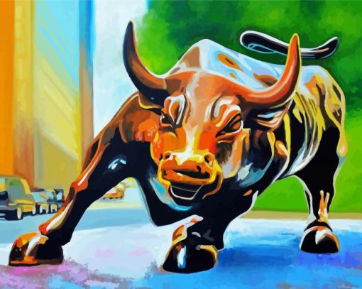 Wall Street Bull Art Paint By Numbers