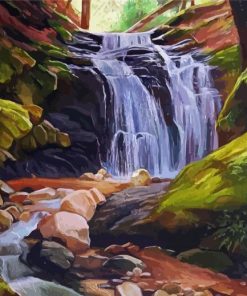 Waterfall River Art Paint By Numbers