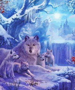 Winter Wolves Family Paint By Numbers