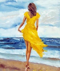 Woman In Yellow Dress Paint By Numbers