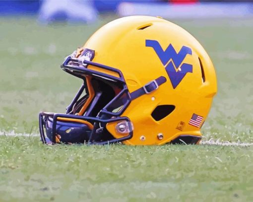 Wvu Football Helmet Paint By Numbers