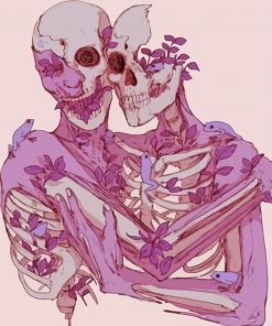 Aesthetic Romance Skull Paint By Numbers