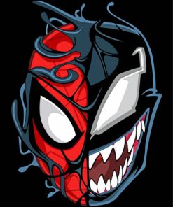 Aesthetic Spiderman With Venom Paint By Numbers