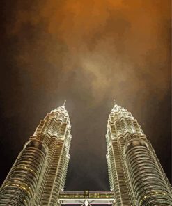 Aesthetic Twin Tower Paint By Numbers