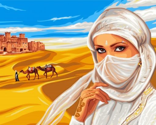 Arab Woman Desert Paint By Numbers