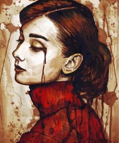 Audrey Hepburn Quiet Sadness Paint By Numbers