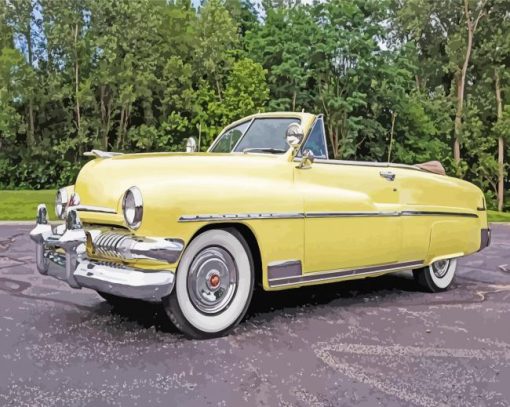 Banana Old Mercury Convertible Paint By Numbers