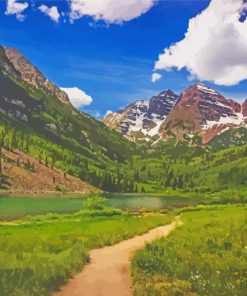 Beautiful Landscape Mountain Trail Paint By Numbers