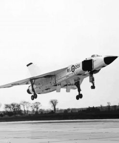 Black And White Avro Arrow Paint By Numbers